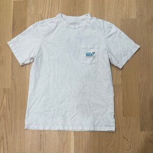 Vineyard Vines White Tee with Blue Whale Logo